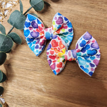 Load image into Gallery viewer, Rainbow Itty Bitty Bow on Clip
