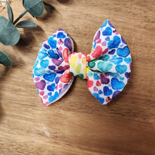Load image into Gallery viewer, Rainbow Itty Bitty Bow on Clip
