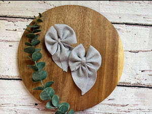 Silver Cheer Bow Set