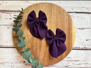 Plum purple Cheer Bow Set