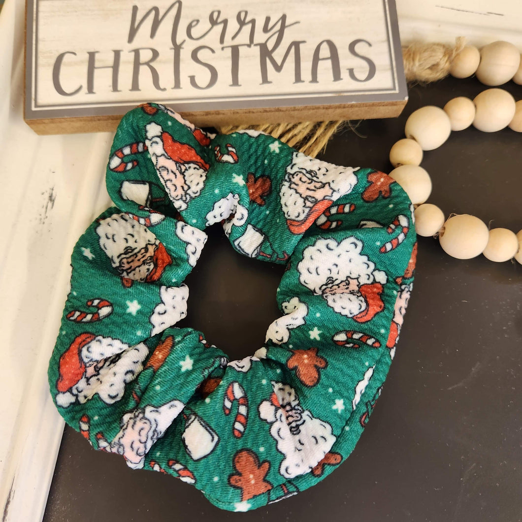Green Santa Scrunchie