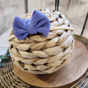 Lilac Itty Bitty Bow on Nude Nylon
