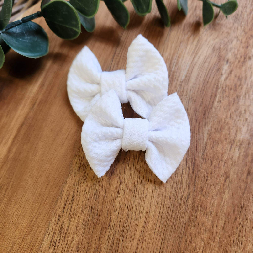 White Itty Bitty Piggies on Clips