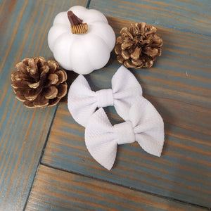 White Mini Piggies on Clips