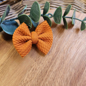 Rust Itty Bitty Bow on Clip