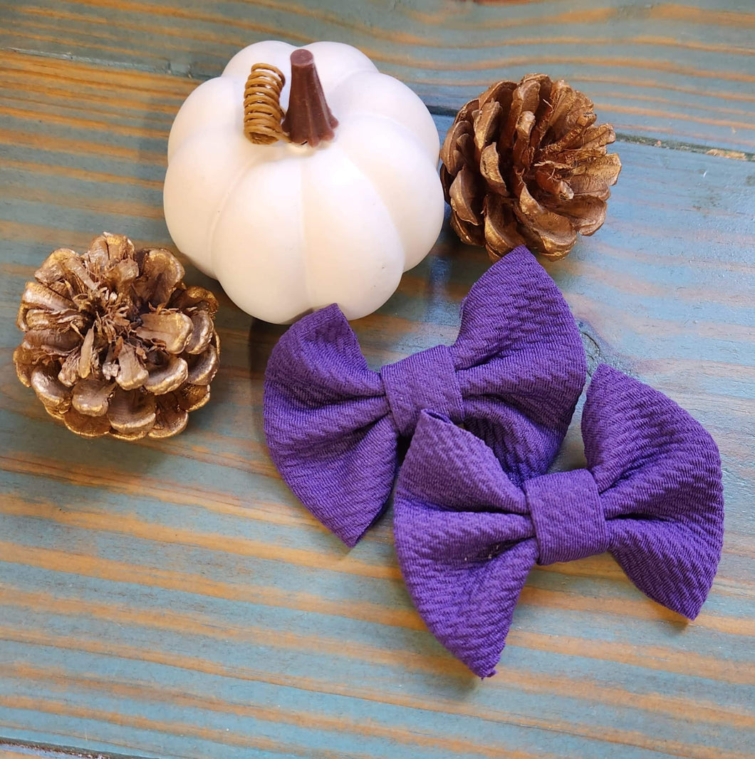 Purple Mini Piggies on Clips