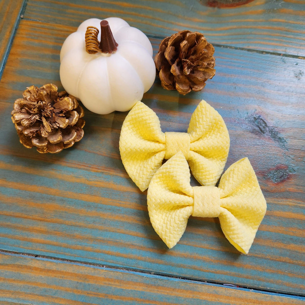Banana Yellow Mini Piggies on Clips