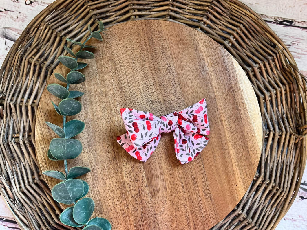Cherries Sailor Bow Set