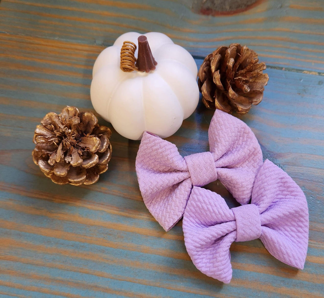 Lavender Mini Piggies on Clips